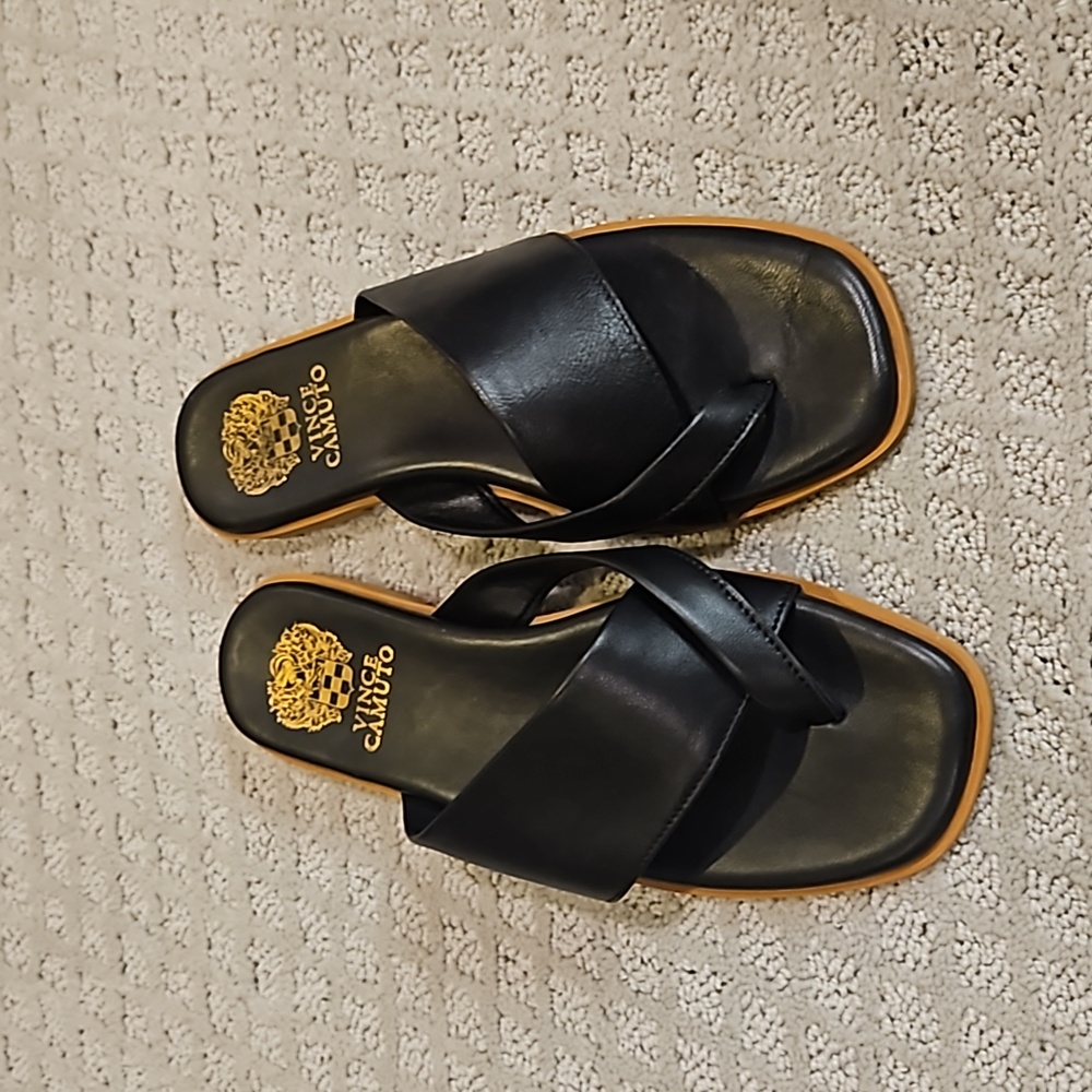 Vince Camuto NIB Ve-Ondra Black Sandal Size 10
